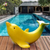 Điêu khắc cá heo chuối TIEZI, Đồ trang trí bằng nhựa cá heo Kawaii tinh tế, Trang trí sân vườn Phim hoạt hình thủ công Sáng tạo Chuối cá heo Đồ chơi bàn làm việc