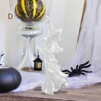 Điêu khắc ma bằng nhựa phù thủy Halloween Điêu khắc ma có đèn lồng Đồ trang trí Halloween cổ