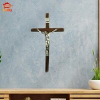 Điêu khắc Thánh giá treo tường bằng gỗ Thánh giá Chúa Giêsu cho cửa vào Giáng sinh