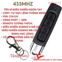Điều khiển cửa cuốn ngón tay tần số 433mhz nhỏ, gọn,bền, đẹp, tự học lệnh thông minh( có kèm hướng dẫn sử dụng)