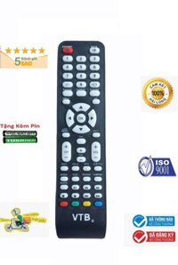 Điều khiển đầu VTB loại tốt zin theo máy - Tặng kèm pin chính hãng - Remote VTB - Remote Đầu thu truyền hình kỹ thuật số hãng VTB loại tốt xịn có bảo hành 3 tháng sử dụng