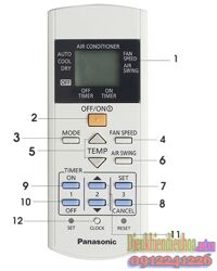 Điều khiển điều hòa panasonic CS