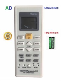 Điều Khiển Điều Hòa Panasonic Nanoe-G CS/CU-PU9UKH sử dụng cho 1 chiều và 2 chiều - tặng kèm pin chính hãng - Remote Panasonic - Remote máy lạnh Panasonic PUxUKH NxUKH loại tốt thay thế cho khiển zin theo máy