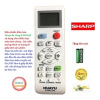 Điều khiển điều hòa SHARP đa năng HUAYU K-SH1336 dùng được cho gần nhiều mẫu máy lạnh sharp hiện nay danh sách tương thích có trong tờ giấy của sản phẩm - tặng kèm pin - Remote máy lạnh Sharp đa năng HUAYU K-SH1336