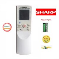 Điều khiển điều hòa Sharp ION mặt trắng nút vàng ở giữa - tặng kèm pin - Remote máy lạnh Sharp có nút ION loại tốt thay thế cho khiển zin
