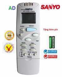Điều khiển máy lạnh SANYO loại to AIR CONDITIONER các dòng SAP-KC 9000BTU 12000BTU 18000BTU 1 chiều 2 chiều Inverter-tặng kèm pin - Remote Điều khiểu điều hòa SANYO loại to