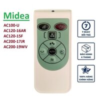Điều khiển quạt điều hoà Midea hàng sịn, remote quạt midea các dòng AC100-U, AC120-16AR, AC120-15F, AC200-17JR,AC200-19W