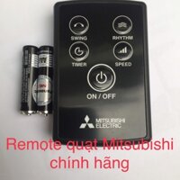 Điều khiển (Remote) quạt Mitsubishi chính hãng xuất xứ Thái Lan tặng kèm đôi pin AAA