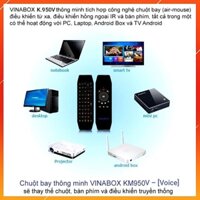 Điều khiển (Remote) tìm kiếm giọng nói, chuột bay, bàn phím VINABOX KM950V và Remote Voice G20s