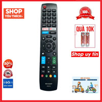 Điều khiển remote từ xa dùng cho tivi Sharp LCD RNF01 hàng tốt-tặng kèm pin-đầu bấm tivi Sharp LCD RNF01 hàng tốt