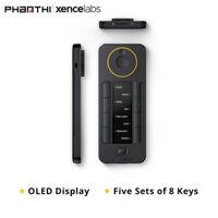 Điều Khiển Remote Xencelabs Quick Keys Không Dây Màn Hình OLED 40 Phím Tắt Và Vòng Dial