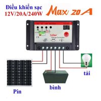 Điều khiển sạc năng lượng mặt trời 20A/240W/12V