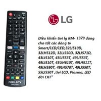 Điều khiển tivi lg RM-L1379 dùng cho tất các dòng tv 32LJ510D 32LH512D 32LJ550D 32LJ571D 43LJ510T 43LJ553T 49LJ553T 49LJ510T 43UH610T 49LH511T 49LH590T 49LH570T 49LJ550T 55LJ550T  LCD Plasma LED đời cũ