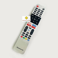Điều khiển tivi SKYWORTH smart mặt trắng có điều khiển bằng giọng nói (chưa có pin AAA)