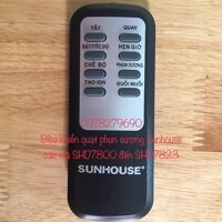 ĐIỀU KHIỂN TỪ XA QUẠT PHUN SƯƠNG SUNHOUSE MÃ SHD7800 ĐẾN SHD7824