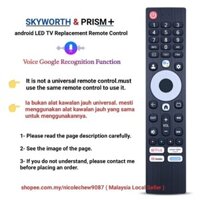 Điều khiển từ xa thay thế TV LED android thông minh Prism + / Skyworth / AOC 55G22 (Giọng nói)