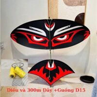 Diều Sáo Lắp Ghép Pull Cacbon .Diều 1m7 Hình Mắt Cú Đen Vải In Nhiệt Cực Nét Có Sẵn Dây Lèo