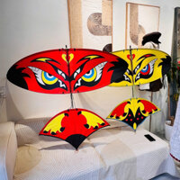 Diều Sáo Lắp Ghép Pull Cacbon .Diều Sáo Hình Cú Đỏ , Cú Vàng 1m7-2m5 Vải In Nhiệt Cực Nét Có Sẵn Dây Lèo