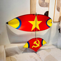 Diều Sáo Lắp Ghép Pull Cacbon .Diều Sáo Hình Xương Cá 1m7 Vải In Nhiệt Cực Nét Có Sẵn Dây Lèo