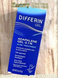 Differin gel Mỹ 15g - Adapalene 0.1% trị các loại mụn acne treatment             (15g)