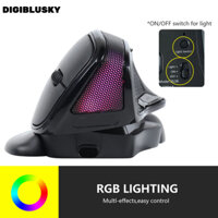 DIGIBLUSKY Chuột thu USB 2.4GHz Chuột sạc Type-C không dây dọc có thể điều chỉnh góc DPI có thể điều chỉnh 1000 / 1600 / 2000 / 2400 / 3600 DPI MICE có đèn màu