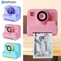 Digifounder Máy ảnh di động in tức thì với màn hình lớn 40MP Độ rõ nét nhỏ gọn Máy ảnh trẻ em đa chức năng di động có bút màu T2Z9