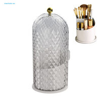 Dim Bàn Chải Đánh Răng Người Tổ Chức Phòng Tắm Mặt Bàn Sắp Xếp Giá Đỡ Bàn Chải Đánh Răng Xoay 360 Độ Có Nắp Và Bàn Chải Trang Điểm Tổ Chức Mỹ Phẩm Chống Bụi Cho Đông Nam