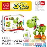 DINGGAO DG3303 3303 PRCK 69856-3 non Lego YIZHEN. bộ đồ chơi xếp lắp ráp ghép mô hình Super Mario S-CARTOON YOSHI Thợ Sửa Ống Nước 216 khối
