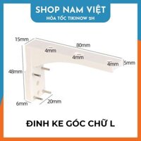 Đinh 4 Chân Đóng Tường Không Cần Khoan Treo Tranh, Giá Đỡ Khung Tranh - Ke góc chữ L 5c
