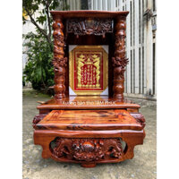 [ĐỈNH CAO HÀNG HIẾM_CẨM LAI] bàn thờ thần tài ông địa gỗ cẩm lai hiếm đẹp ngang 60cm cột trụ rồng vân siêu đẹp có 1-0-2