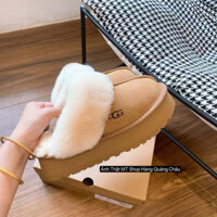 (Định dạng nhỏ tăng 1 kích thước) Dép UGG Disquette, dép cotton đế cao