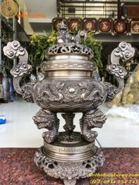 Đỉnh Đồng Thờ Cúng Cao 35cm (Đỉnh Số 1)