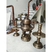 đỉnh đồng thờ cúng dơi phúc tam sự cao 61cm, giá bán đỉnh đồng, giá bộ đỉnh đồng, đỉnh dơi phúc, bộ đỉnh tam sự