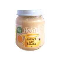 Dinh dưỡng đóng lọ Heinz vị custard và chuốii 110gr (6m+)