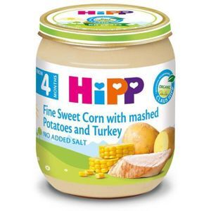 Dinh dưỡng đóng lọ HiPP Ngô bao tử, khoai tây, gà tây (125g)