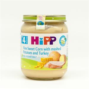 Dinh dưỡng đóng lọ HiPP Ngô bao tử, khoai tây, gà tây (125g)