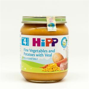 Dinh dưỡng đóng lọ HiPP thịt bê, khoai tây, rau tổng hợp (125g)