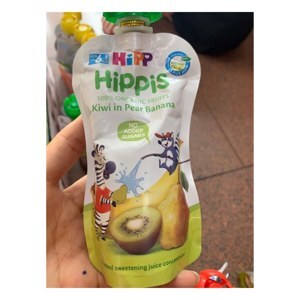 Dinh dưỡng trái cây nghiền kiwi, lê, chuối HiPP 90g