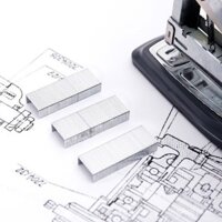 Đinh ghim Deli số 12 24/6 bấm kim thống nhất 26/6 bấm tiết kiệm sức lao động Đinh bấm màu sắc phổ thông Đinh bấm thép không gỉ Đinh bấm văn phòng học sinh hộp lớn đinh bấm thông thường
