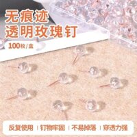 Đinh ghim hình cầu vô hình sáng tạo trong suốt, đinh ghim tường ảnh bằng nỉ, đinh ghim bảng tin, đinh ghim vàng