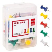 Đinh ghim mũ nhựa nhiều màu Deli 0021