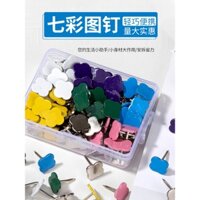 Đinh ghim trang trí, ghim ảnh sáng tạo, ghim treo tường, ghim bảng gỗ, ghim phẳng nhỏ màu sắc, ghim kim loại Ins