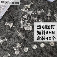 Đinh ghim trong suốt 8mm cho bảng cork, bảng ảnh, bảng nỉ, đinh ghim nhựa đặc biệt, đinh ghim ngắn, đinh ghim trưng bày