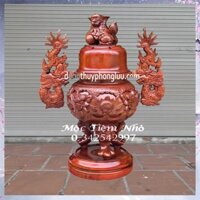 Đỉnh Lư Hương Bàn Thờ Gia Tiên Gỗ Hương Trạm Rồng