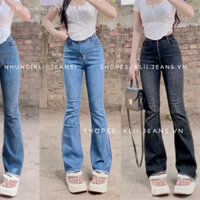 🌷Đỉnh🌷 Quần jean loe lai tua KLii dài 102-103cm [ dành cho M55-m70]❣️Sẵn❣️