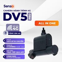 Định vị GPS DV5 Pro SENSO, tích hợp camera hành trình 4G - Trang bị 2 mắt cam trước và sau - theo dõi thời gian thực