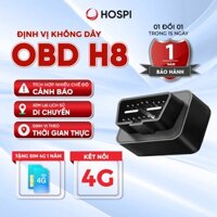 Định Vị OBD Ô Tô 4G H8 Hospi Gps Thiết Bị Định Vị Cắm Cổng OBD Trên Oto Dùng Sim