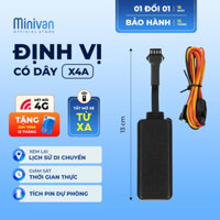 Định vị xe máy ô tô Minivan X4A 4G thiết bị gps giám sát hành trình kết nối điện thoại