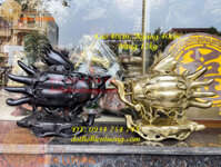 Đỉnh Xông Trầm Quả Phật Thủ Bằng Đồng Cao 40cm