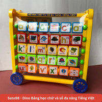 Dino Bảng học chữ và số đa năng Tiếng Việt - Tiếng Anh Sato - Sato97/Sato98 - vpp Diệp Lạc (sỉ/lẻ)